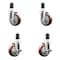 Service Caster 4 Inch 316SS Maroon Poly Swivel 1-1/2 Inch Expanding Stem Caster Brake SCC, 2PK SS316EX20S414-PPUB-MRN-2-TLB-2-112 - alternate 1
